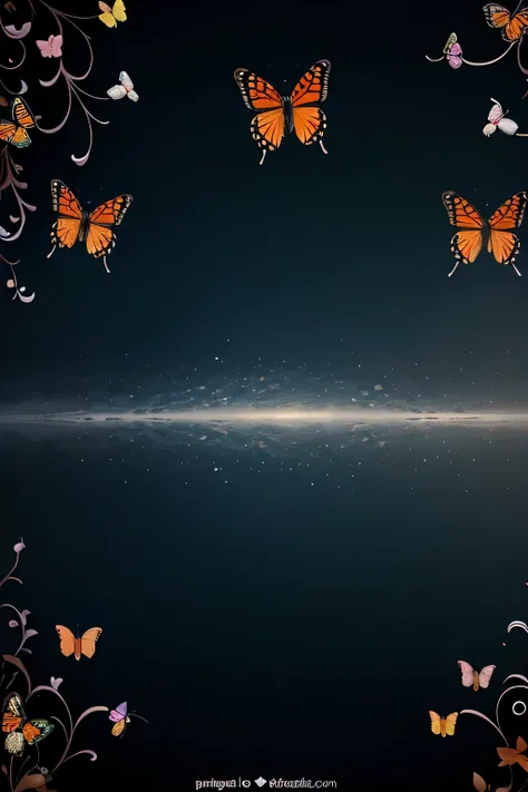 background with butterflies