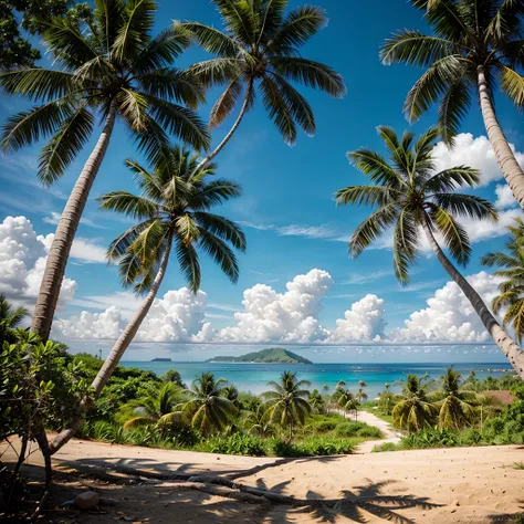 coconut tree landscape