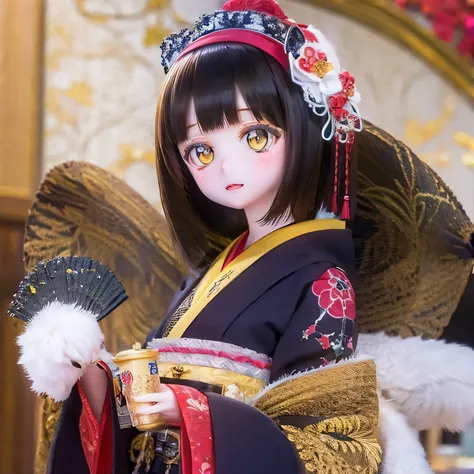 (best quality,high resolution,masterpiece:1.2),ultra-detailed,realistic,(Mio in a kimono,beautiful intricate eyes,beautiful detailed lips,extremely detailed eyes and face,long eyelashes),traditional Japanese,geisha,hairpin,delicate embroidery,floral patter...