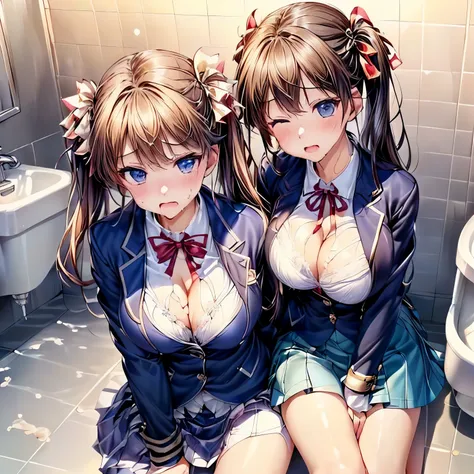 ((one womanは跪いて口を開けて見つめている:1.4), (one woman:1.4), ((highest quality)), (super detailed), (very detailed cg 統合 8k 壁紙), very detai...