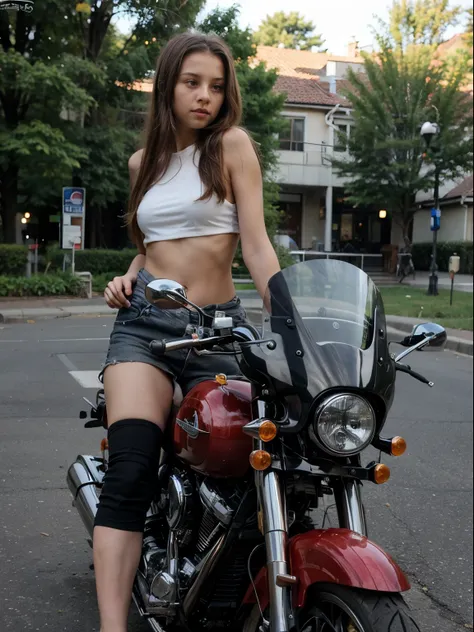 a girl in motorcycle