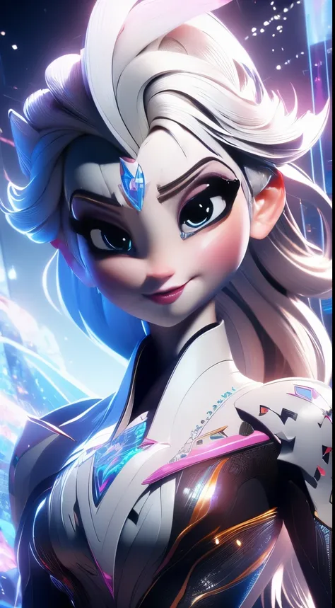 (elsa frozen-rose quartz SU mezclando modelos .) (ultra FUSION) Highly detailed CG unity 8k wallpaper, style shot, complex, high detail, dramatic, highest quality movie still image, very detailed, masterpiece, best quality, character design, Elsa, Elsa fro...