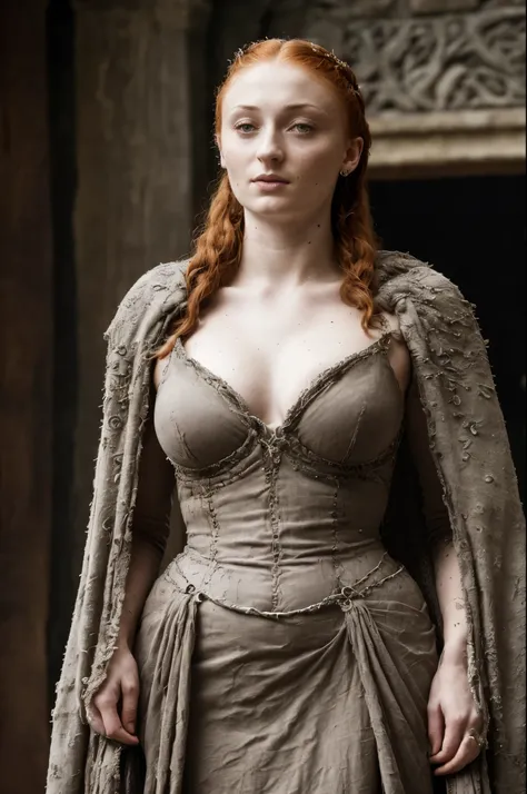 ( Photograph of Sophie Turner as hot queen ) (random photo , full body shot, thick figure, fleshy body, tall woman ) Alayne Stone, Gorgeous Woman, Thick figure, fleshy body, juicy lips, insane details, high level of edits, Queen, queen lady, Lady of Winter...
