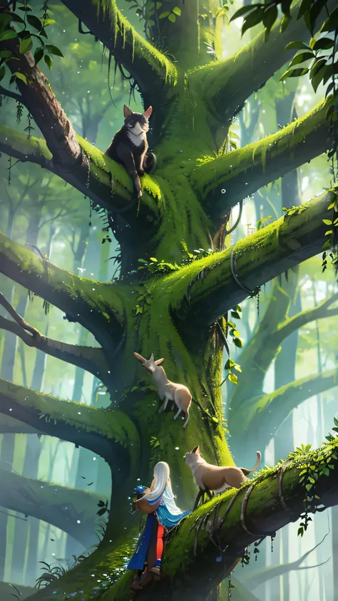 Ancient forest, It is expressed with very delicate and high-quality digital painting technology., Reach 8K resolution. This work、With its sharp focus、It&#39;s getting a lot of attention on the ArtStation website.。, Rich changes in light, Highly complex and...