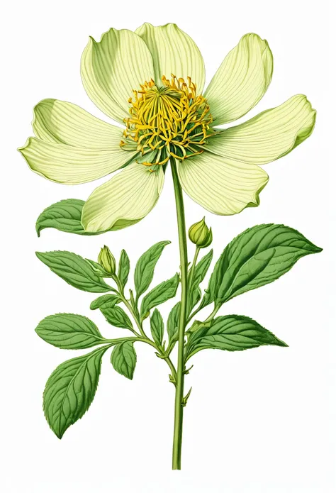 Botanical Illustration of a flower, high quality, 