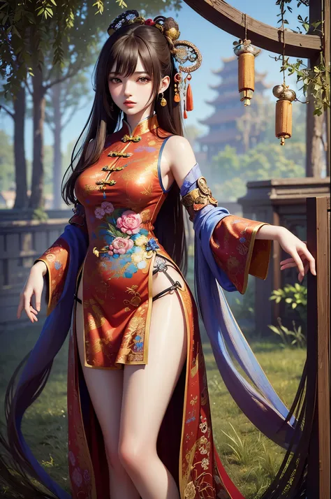 (masterpiece, top quality, best quality, official art, beautiful and aesthetic:1.2), (1girl:1.3), extreme detailed,(fractal art:1.3),colorful,highest detailed,chinese ancient style,(chinese clothes:1.2),