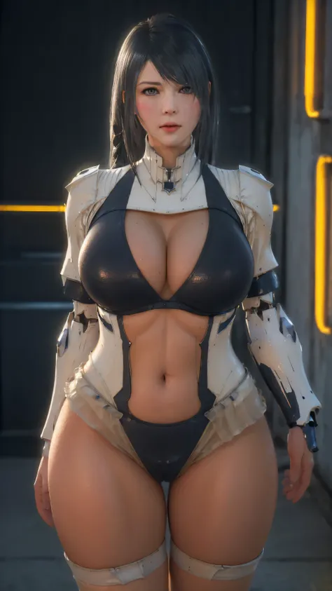 (Nsfw:1.5),REALISTIC MODEL, CLOSE UP UPPER BODY,SOLO, (WAVY FRONT BANGS HAIR:1.3), (MASSIVE FAKE BOOBIES,BIG BUTTOCKS,CLEAVAGE TOP,SLIM WAIST,11 LINE ABS:1.5),((WEARING TRANSPARENT MECHANICAL FLAME ARMOR MASTERPIECE (MECHA BLACK NEON,RED SNINY:1.5)),(CURVY...