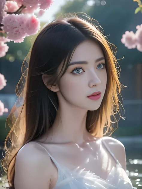 Hair shaking, victory, Long eyelashes, Solid round eye, A faint smile, ears red, direction, Surrealism, shadow, Relief, Stereogram, Standing picture, View, Atmospheric perspective, 8k, Super Detail, precise, best quality,(best quality, masterpiece:1.2, Sup...