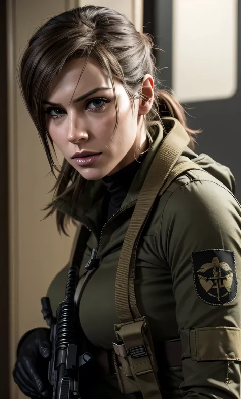 Quiet from Metal Gear Solid V, bring sniper 