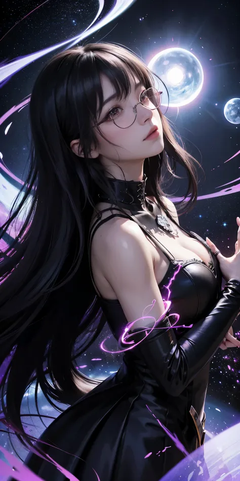 (highest quality,High resolution:1.2),(dark,Threatening:1.1),(Bad luckな:1.1), In the vortex of space,
Heart of a Goth Maiden, Very dark shade.
Her Eyes, Like dazzling fur in a starless haze,
A symphony of despair in their eyes.
Her Mogul Snaps, Mysterious ...