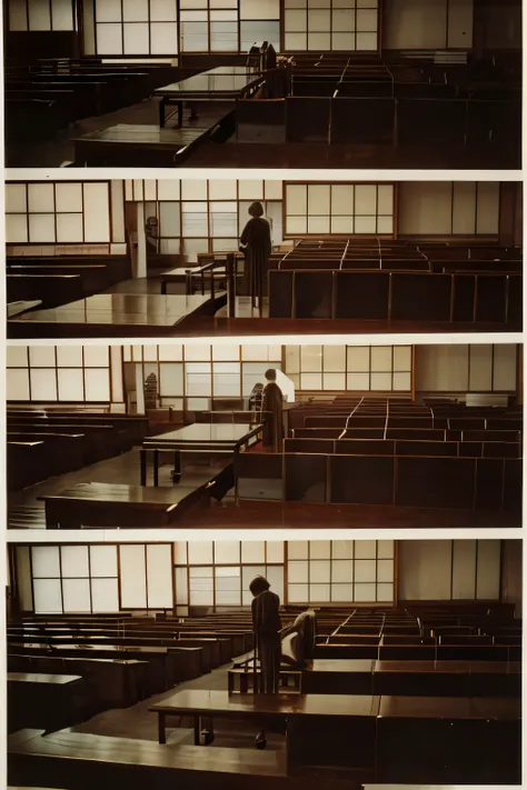 An old Japanese photograph of a séance