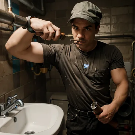 Spawns a plumber with a pipe in hand 