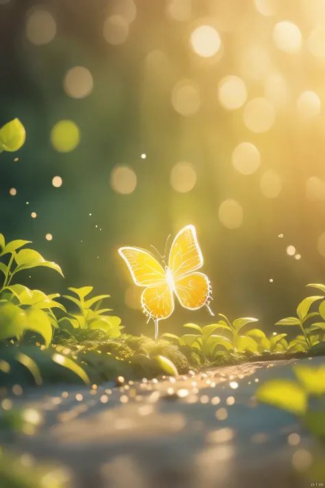 butterflies are painted with 鲜花和Butterfly on a white surface, harmony of Butterfly, Butterfly, 鲜花和Butterfly, mechanical Butterfly, Highly realistic, With beautiful wings, Beautiful digital artwork, Beautiful digital art, Beautiful and realistic, author:Sim...