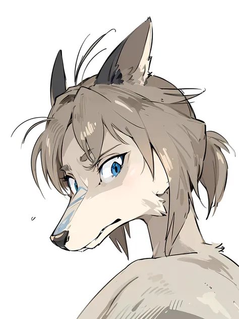 ((masterpiece)), (ultra detailed), (Best quality), (conceptual art, character sheet),absurdity(very detailed beautiful face and eyes), (Ideal Anatomy), gloomy blue eyes, (Puts a fluffy anthro ), Sharp lines, realistic anime style