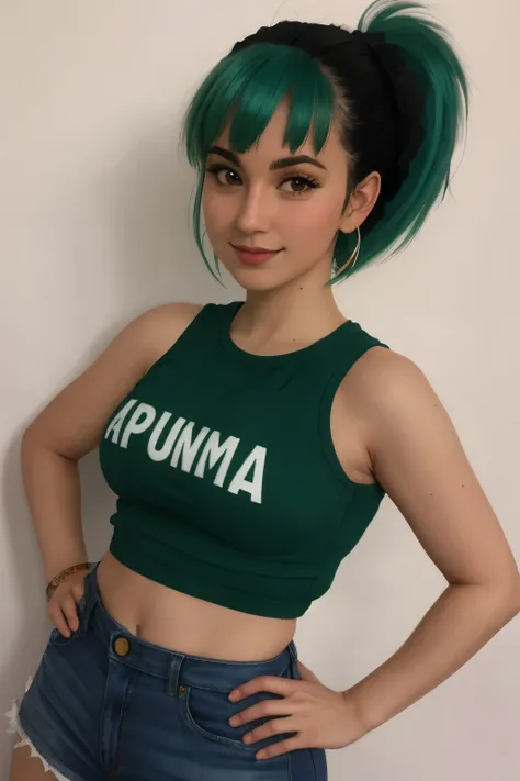 bulma, de espaldas