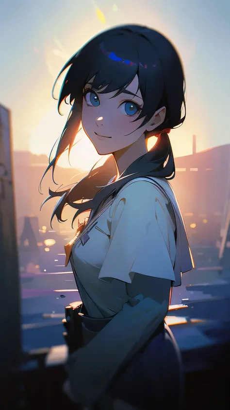   looking at viewer crazy eyes crazy smile full body  portrait of a cute woman  (backlighting), masterpiece, highest quality, lens flare, shade, bloom, [[chromatic aberration]], by Jeremy Lipking, by Antonio J. Manzanedo, digital painting, Style-GlassFinal...