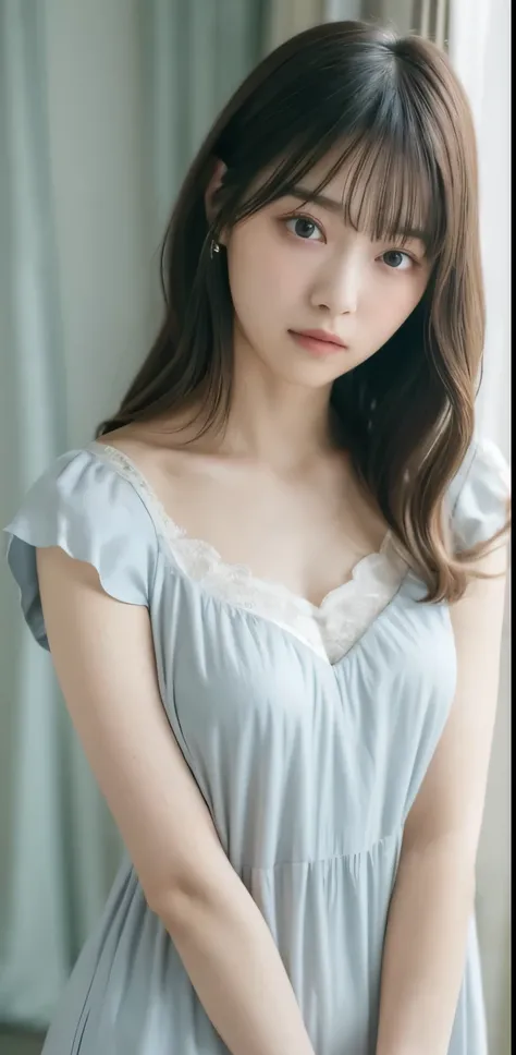 masterpiece, highest quality, 8k, 20th Generation, Large Breasts, cute, alone, sad, cute, Girlish, Delicate girl, Pure beauty, RAW Photos, Professional photography, Portraiture, Soft Light, Professional Lighting, Backlight, Upper Body, avert your eyes, So...