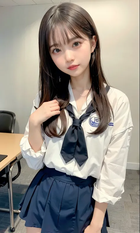 (8k, RAW Photos, Realistic:1.25) ,( Lip gloss, eyelash, Shining Face, Glowing Skin, highest quality, Ultra-high resolution, Written boundary depth, chromatic aberration, Caustics, Wide-area lighting, Natural Shading,K-POPアイドル) She looks calmly at the viewe...