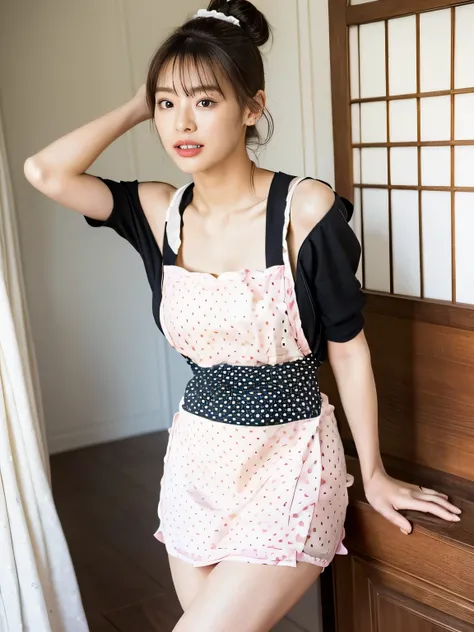 ((whole body from thighs:1.5)),
((highest quality, 8k, masterpiece: 1.3)), Perfect body beauty: 1.4, Slim Abs: 1.2, Beautiful Woman With Slim Abs:1.3, (Highlight Haircut, Breast A cup:1.2), Small breasts, Round shaped breasts, Perfectly shaped breasts, Hig...