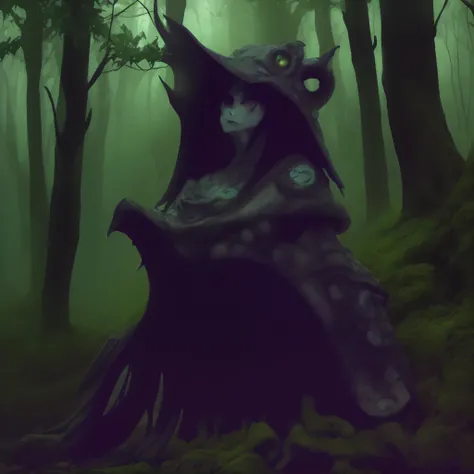 (best quality,highres:1.2),(realistic:1.37),ultra-detailed,a creepy toad,enormous in size,brightly colored,stalks through an ancient forest,tentacle tongue,thick and slimy skin,dark,ominous atmosphere,gloomy shadows,misty fog,gnarled trees,twisted branches...