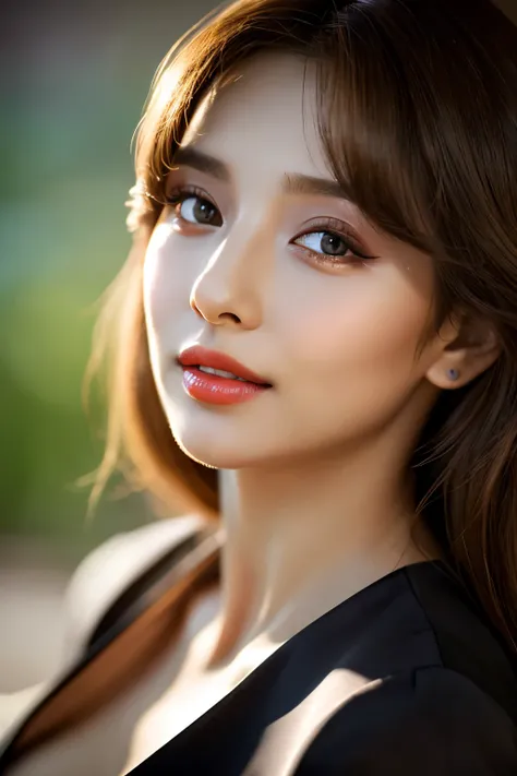 (highest quality、table top、8k、best image quality、Award-winning work)、(one young girl, 14 years old:1.3)、no sleeve, (red eyeshadow:1.2)、perfect makeup、long eyelashes、Super high-definition sparkling eyes、ultra high definition hair、ultra high resolution gloss...