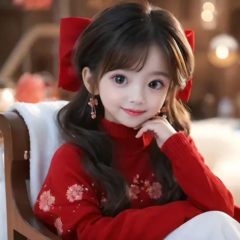 A little girl，cute，Innocent，big eyes，Smile，