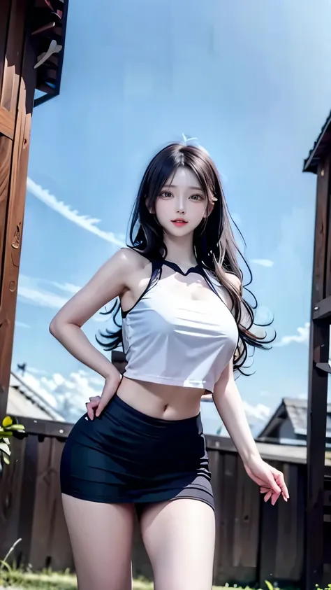 （Very delicate and beautiful：1.2）super model,,Big Breasts,Beautiful breasts,voluptuous,【bike shorts】,,【3girls】,,highest quality, High resolution, 8K,, Large Breasts,, Vivid details, ,Idol Group,mini skirt,