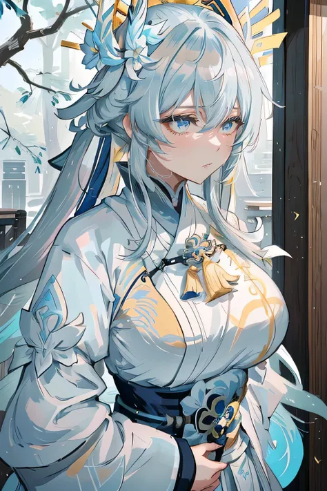 Big Breasts Anime Girl Posing in Blue Dress, ayaka genshin impact, Keqing of Genshin Impact, tits, , Full Body Shanxia, thick, Haise Jinyao, Gweitz, Big Breasts!, palace ， Girl in Hanfu, Trending on cgstation