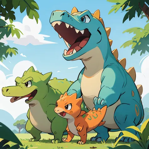 Dinosaurios estilo pokemon