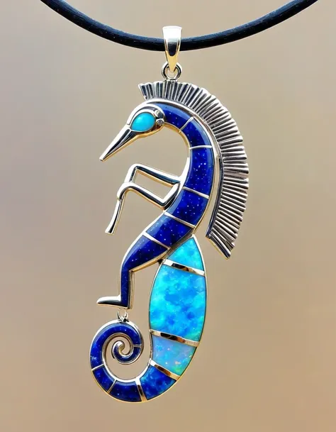 minimalist pendant design，the body of kokopelli, the flute-playing rain god, is an oval opal stone.，indian totem rain god kokope...