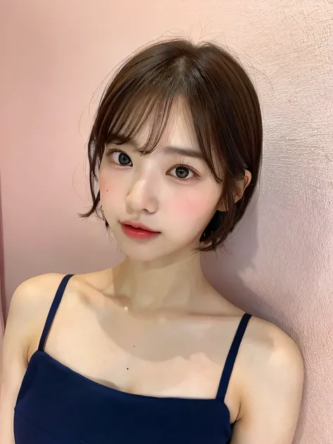 one person、17 years old、whole body、slender、woman、White drool coming out of the mouth、Short hair, fair skin, messy hair, super cute、Soft and Face、Brown Hair、8k resolution、Surreal、Ultra high definition、 A-cup small breasts（（Highest resolution、8k、masterpiece：...