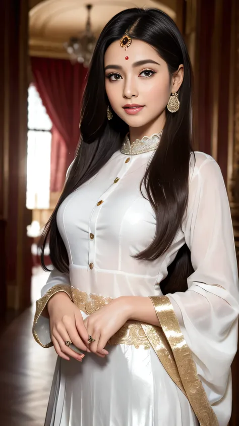 ((highest quality, 8k, masterpiece:1.3)), (Focus Control:1.2), (Perfect body beauty:1.4), ((Delicate Hair)), (Highly detailed face and skin texture), Beautiful Eyes, double eyelid, (Shiny skin:1.5), Small face, Huge breasts, 20-year-old, (White Layered Hai...