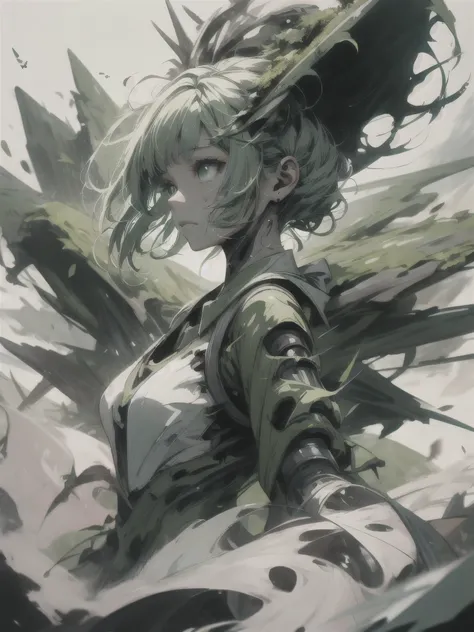 In a green meadow stands a girl leading a group of knights.
BREAK
With a brave expression, she guides them towards their destination.
BREAK
Behind her, a green forest stretches out and beyond that, mountains rise in the distance.
BREAK
The most suitable ef...