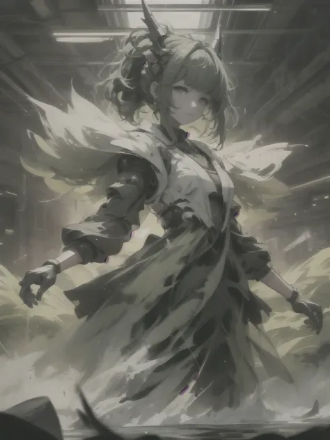 In a green meadow stands a girl leading a group of knights.
BREAK
With a brave expression, she guides them towards their destination.
BREAK
Behind her, a green forest stretches out and beyond that, mountains rise in the distance.
BREAK
The most suitable ef...