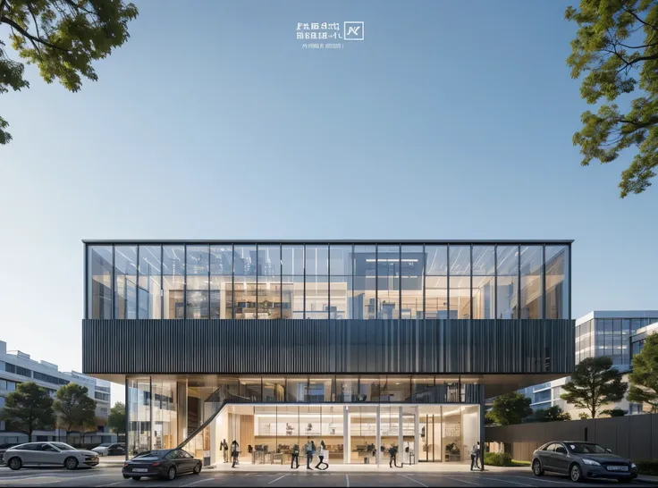 SYJZ,This is a picture of architectural design. There is a modern building in the picture. The exterior design of the building is composed of multiple curves,the color of the curves is white,and the material of the curves is metal. There are some shops und...