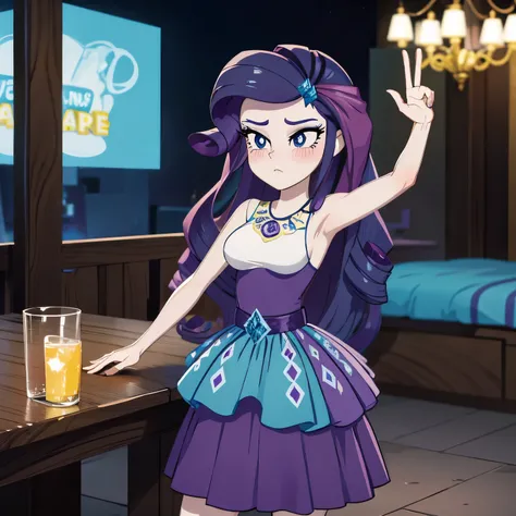 Rareza, Rareza, My little pony, pechos grandes, Pechos enormes, elastic breasts, Peinado lujoso, purple hair, Formas curvas, Largo de pelo,mini skirt Disfraz revelador, Disfraz de anime, Traje revelador, Calzado, Puedes ver el cofre, palacio, La mejor cali...