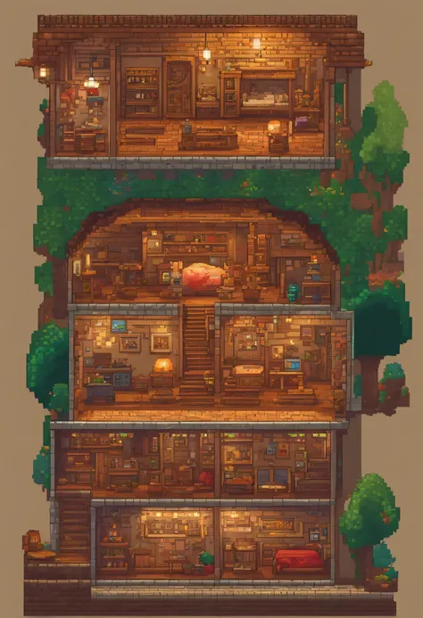 Cross-section of a fantasy hostel