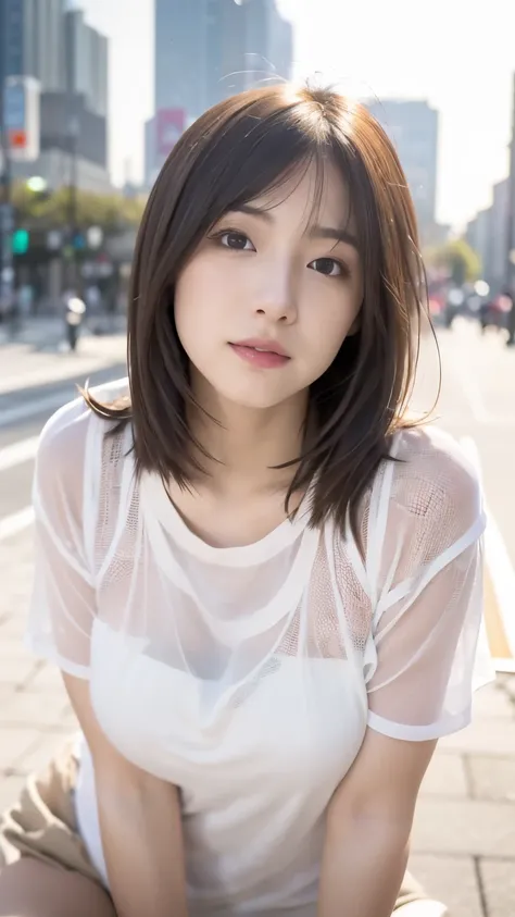 Mix 4, The 20th, alone, length_hair, Nanase Nishino, Haruka Kaki, Photo album, (8k, Raw photo, highest quality, masterpiece:1.2), (Realistic, Realistic:1.37), Professional Lighting, Photon Mapping, Radio City, Physically Based Rendering