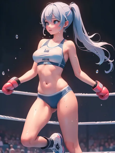 (masterpiece、highest quality、highest quality、Official Art、Beautiful and beautiful:1.2)、(One girl:1.3)Hatsune Miku、Twin tails,Big Breasts,Boxing match, ((masterpiece, highest quality, Best image quality, High resolution, Realistic, RAW Photos, 8k)), ((Highl...