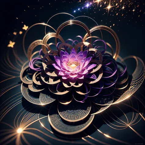 highest image quality, ultra high definition, masterpiece, simple seed of life, blossoming into life, flower of life, lotus, lig...