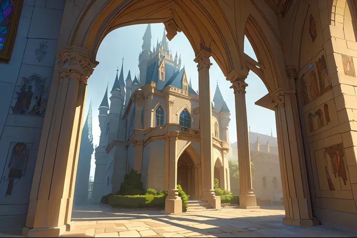 (best quality,4k,8k,highres,masterpiece:1.2),ultra-detailed,(realistic,photorealistic,photo-realistic:1.37),castle,dream-like,floating,magic,ancient,mysterious,rich details,grand,exquisite,soft lighting,vibrant colors,dreamy atmosphere,castle spires,stone ...