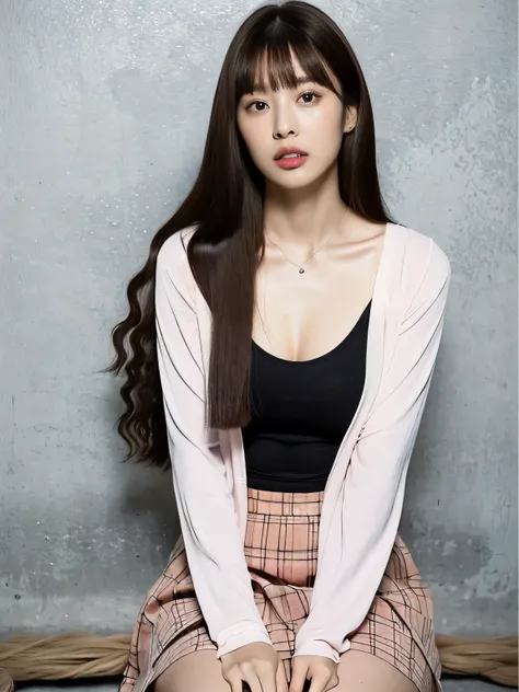 ((whole body from thighs:1.5)), ((Photorealism)), ((highest quality, 8k, masterpiece: 1.3)), 超A high resolution, (Realistic:1.4),
((18-year-old, Beautiful female college student)),
((Long sleeve T-shirt with floral pattern, flare skirt :1.5)),
((Cute Earr...