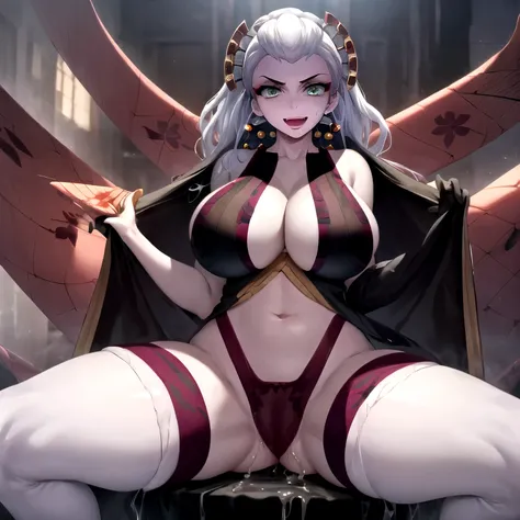 2 woman wearing full bodystocking, necromancer, raven, MILF, (very large breast), milf, (mature female), gloves, earrings, navel focus, capes, Elegant body, curvaceous but thin, the woman have beautiful detailed eyes, detailed textures, otherworldly ruins,...