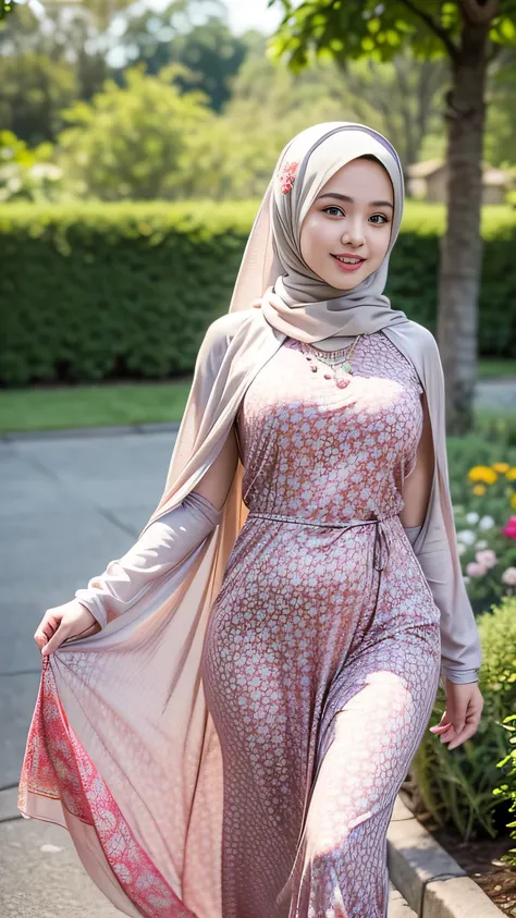 raw, best quality, high resolution, masterpiece: 1.3), beautiful malay woman in hijab, masterpiece, perfect slim body, ((big bre...