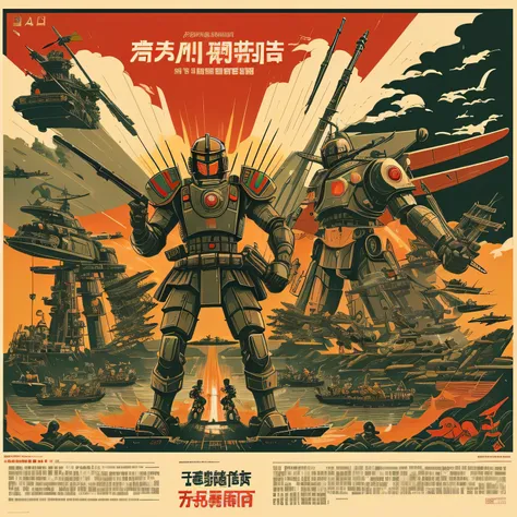 Catapults and bipedal robots、Greater East Asia Co-Prosperity Sphere、fascism、Empire of Japan、Pacific War、Showa、Poster、Soldier