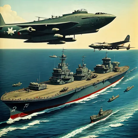 Huge military flying ship、Greater East Asia Co-Prosperity Sphere、fascism、Empire of Japan、Pacific War、Showa、Poster、Soldier