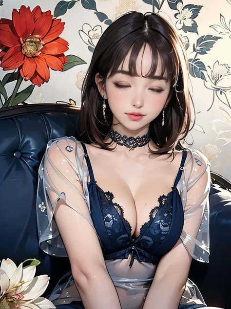 ((((highest quality))))、(((Ultra-precision CG16K wallpaper)))、(((masterpiece)))、(((Super detailed)))、(((Extreme detail)))、((１Mature 29 year old woman:1.6))、((Very beautiful Japanese faces))、((Yua Mikami:1.5))、((Straight medium hair、blunt bangs:1.5))、(Shiny...