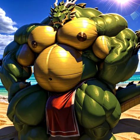 shendu, eastern dragon king, male dragon, eastern dragon,hefty body,  with very big muscles, hulking, huge, colossal body,  extremely strong, big abdominal muscles, hefty musclegut, pecs, Strong and robust musclegut , prominent muscle abs, sharp claws, leg...