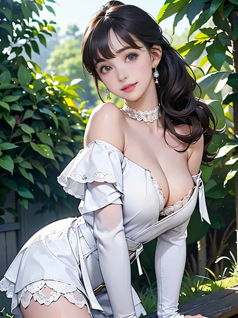 ((((highest quality))))、(((Ultra-precision CG16K wallpaper)))、(((masterpiece)))、(((Super detailed)))、(((Extreme detail)))、((１Mature 29 year old woman:1.6))、((Very beautiful Japanese faces))、((Yua Mikami:1.5))、((Soft wavy long ponytail hair、blunt bangs:1.5)...