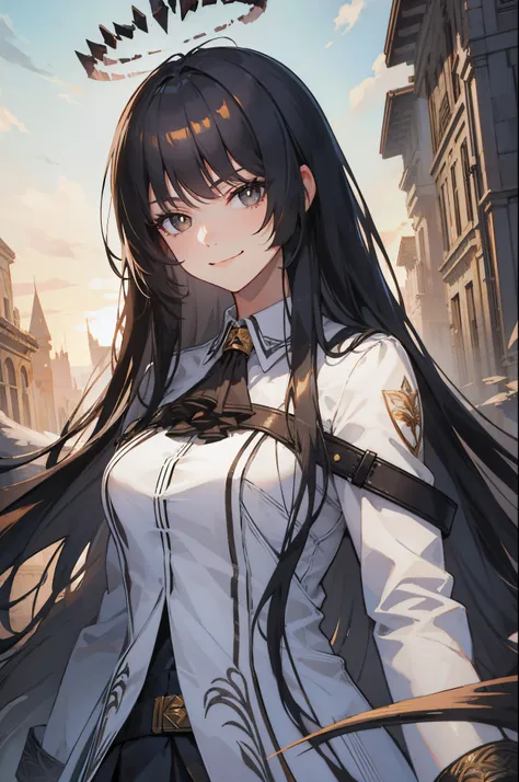 (best quality:1.3), (masterpiece:1.3), (illustration:1.3), (ultra-detailed:1.3), (mid shot:0.9), 1girl, long hair, black hair, v...